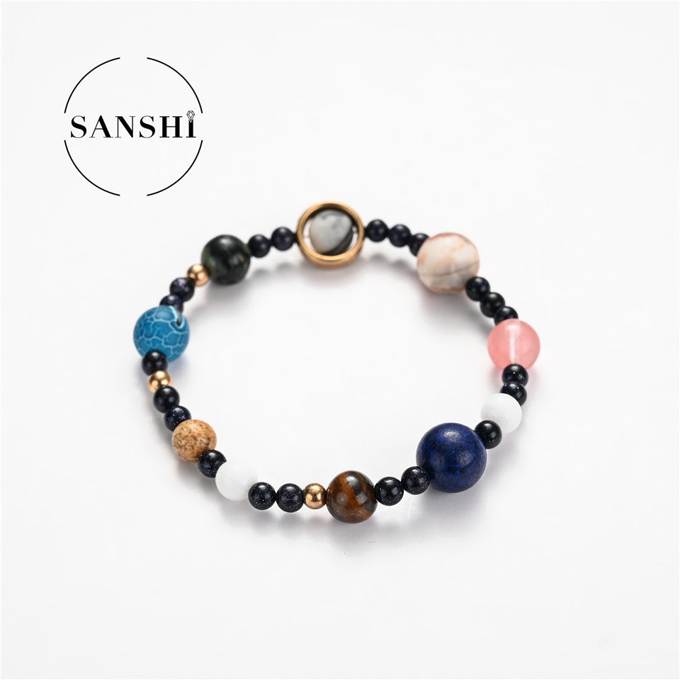 Wholesale Eight Planets Natural Stone Bracelets